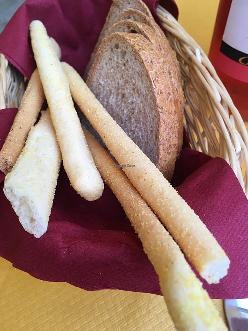 Homemade brown bread and grissini at Agriturismo Tenuta Antica in Cessole