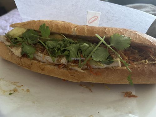Vegan sandwich  at Obanhmi Factory Shop in Surrey