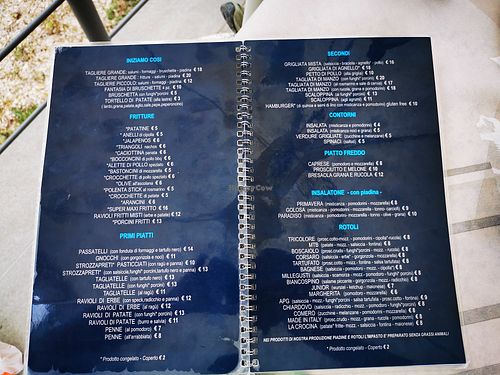 Menu at Al Posto Giusto in Bagno Di Romagna