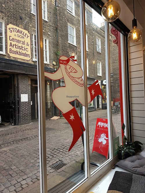 Window at Stir Bakery in Cambridge