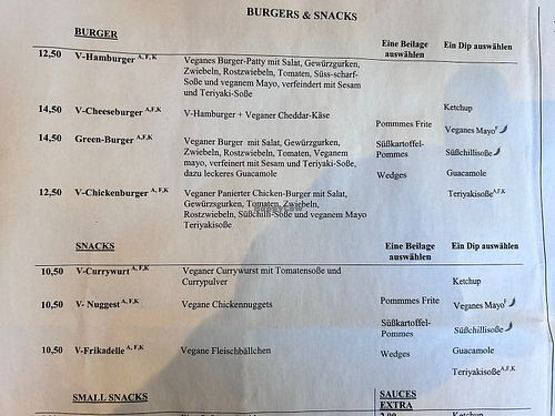 Burger & Snack options  at ChayArt - F-hain in Berlin