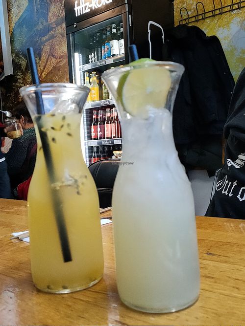 Passion fruit drink, lime drink at Coco Viet in Cologne