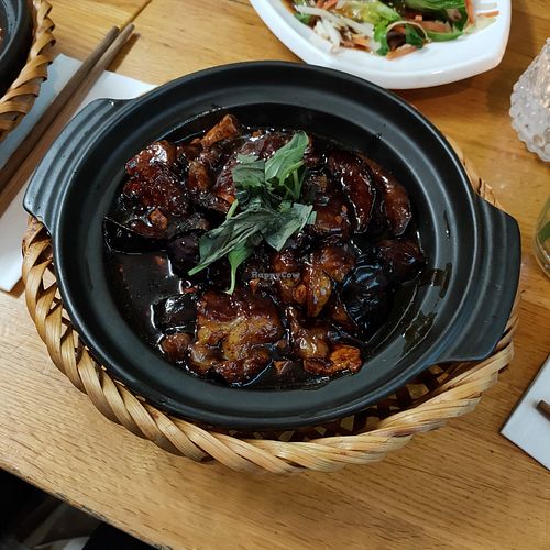 Veganised aubergine (and tofu) stew at Coco Viet in Cologne