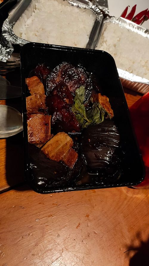 Veganised braised aubergine with tofu at Coco Viet in Cologne