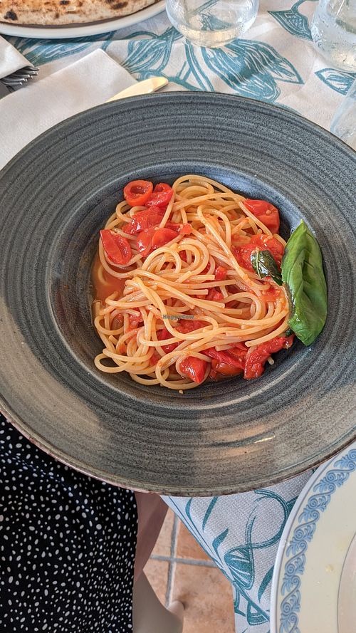 Spaghetti a la pomodoro at Luna Rossa  in Palinuro