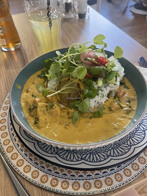 Vegan curry   at The Old School Hotel Restaurant & Bar in Port Isaac