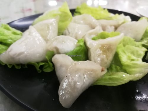 'crystal' dumplings at Fuxing Tai Yue Sushi Guan - 福幸台越素食館  in Hualien