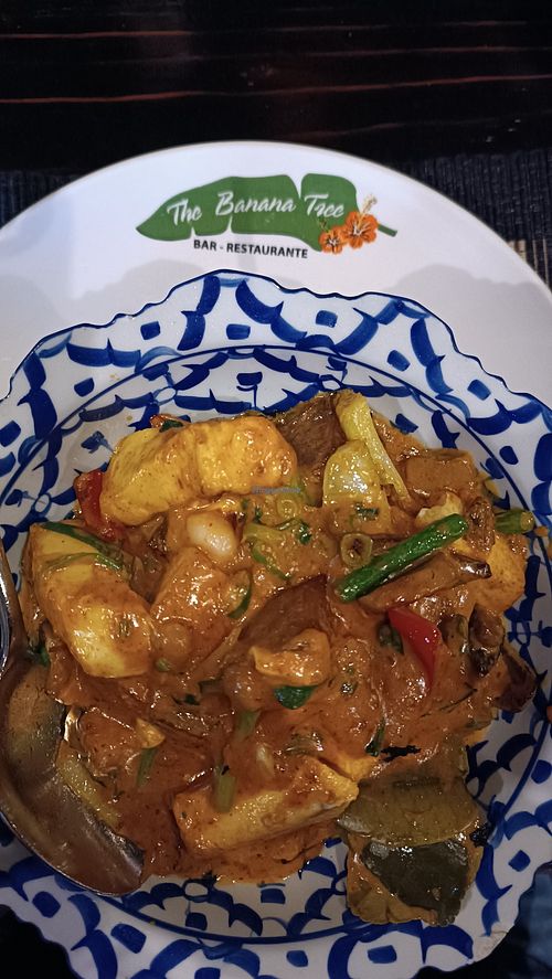 Curry amarillo con tofu (riquísimo) at Banana Tree in Haywards Heath