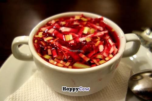 Raw vegan 'Borshtsh' at Avocado Cafe - Tverskaja in Moscow