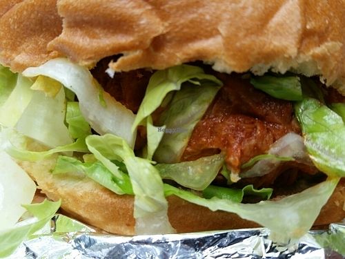sloppy jackfruit burger at Blossom Du Jour - Midtown in New York City