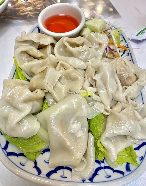 Steamed dumplings (optional fried)  at Buatong - Thai Vegan Restaurant in Fresno