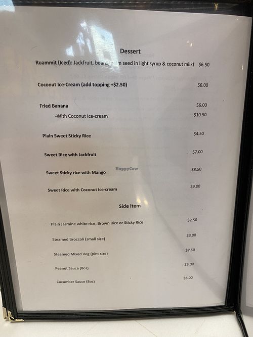 All vegan menu during soft opening  at Buatong - Thai Vegan Restaurant in Fresno