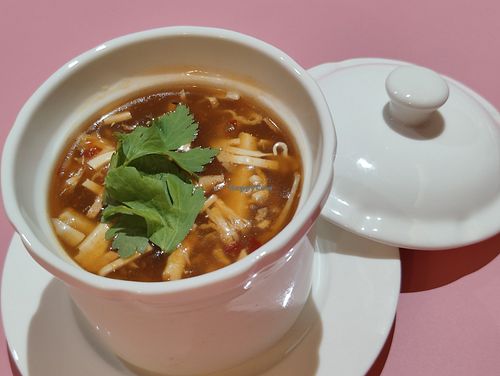 sichuan hot and sour soup  at Mother Earth Classic - 大地之素 in Central Singapore