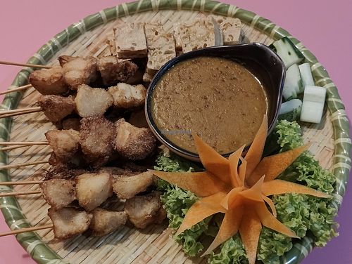 monkey head mushroom satay at Mother Earth Classic - 大地之素 in Central Singapore