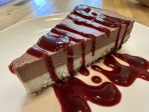 Raspberry Chocolate Cheesecake  at Green Grill in Guerneville