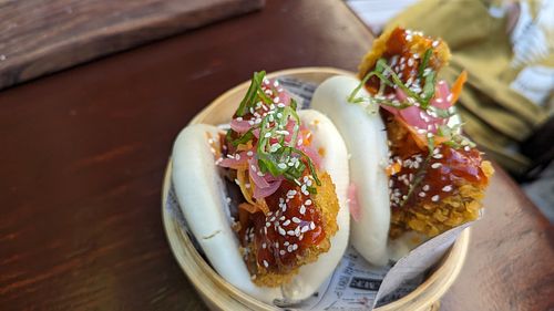 Vegan bao buns at Vintage Bar in Hvar