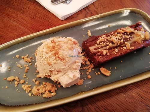 Ice cream and brownie #Veganuary at Soba in Glasgow