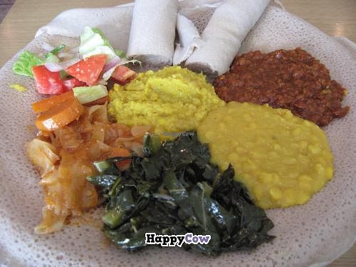 Vegan Ethiopian Platter  at Sheba Ethiopian Restaurant at Sheba in Rockville