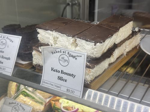 Keto bounty slice   at Scope Cafe in Rotorua