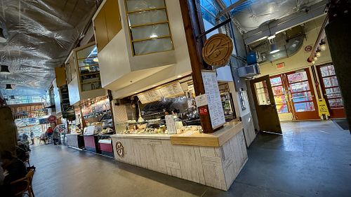 Front inside Public Market  at Sprig Contemporary Greek Kitchen in Vancouver