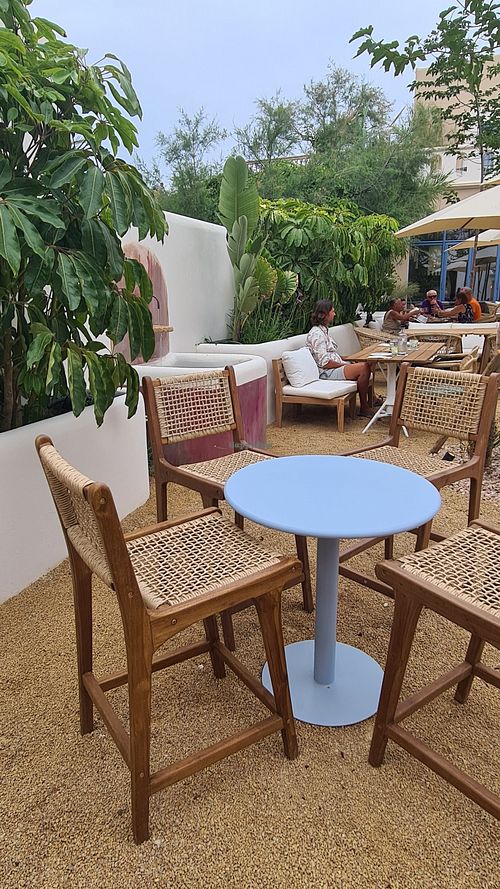 Patio at O96 in Mallorca