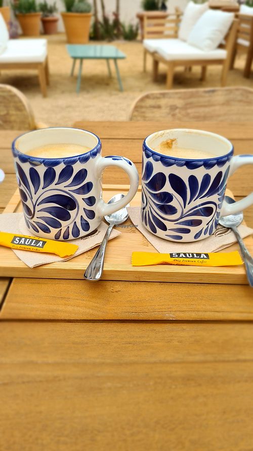 Coffee with oat milk at O96 in Mallorca