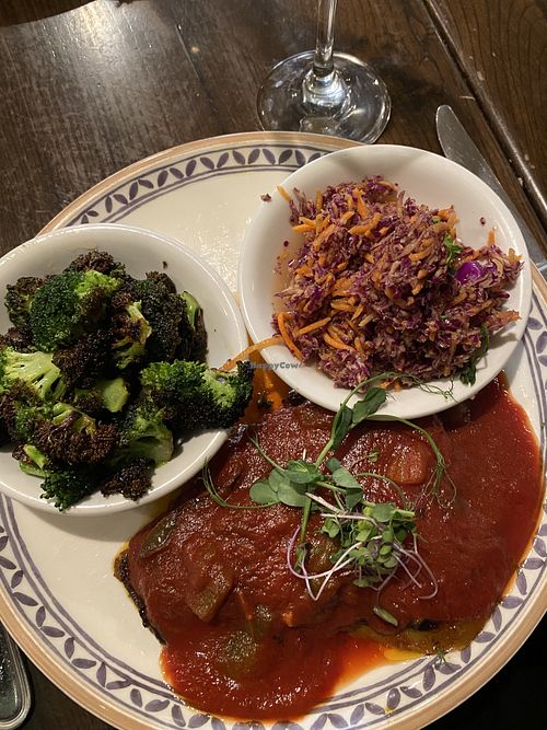 Schnitzel, broccoli, and slaw    at The Rathskeller in Elkridge