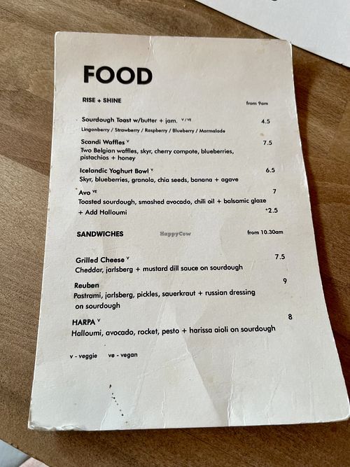 Food menu   at One Percent Forest in Liverpool