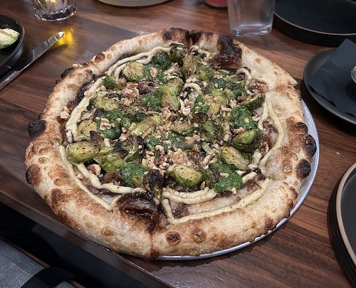 Brussel Sprout Pizzaa  at Scratch Kitchen in North Vancouver