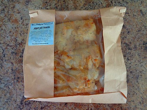 Pepper jack focaccia. at Bre's Patisserie in Warren