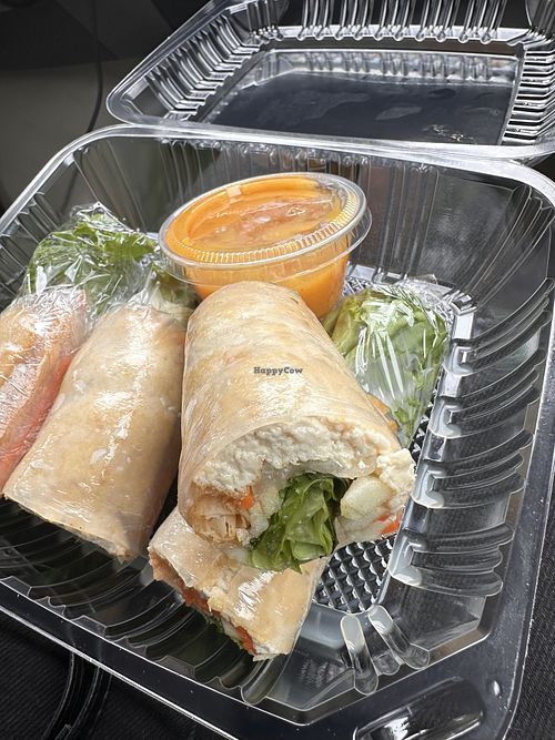 Tofu spring rolls, I think they were called Winter Rolls. So good!  at Happy Flower Eatery and Boba in Sunnyvale