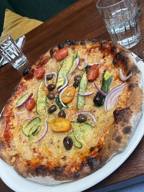 Vegan Napolitana pizza  at Trattoria Nonna Sophia in Porvoo