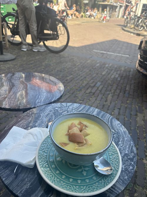 Vegan linzensoep   at Maroosh in Haarlem