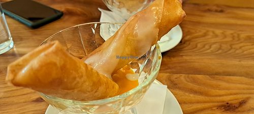 Mango spring rolls at Non Viet Vegan in Glasgow