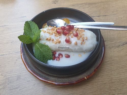 Rice with banana Dessert  at Vegana Vietnamese Restaurant in Mannheim