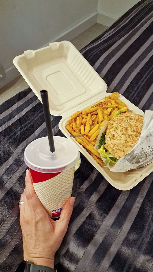 Vegan burger and milkshake at BURGASM - Born Hungry in Bodo