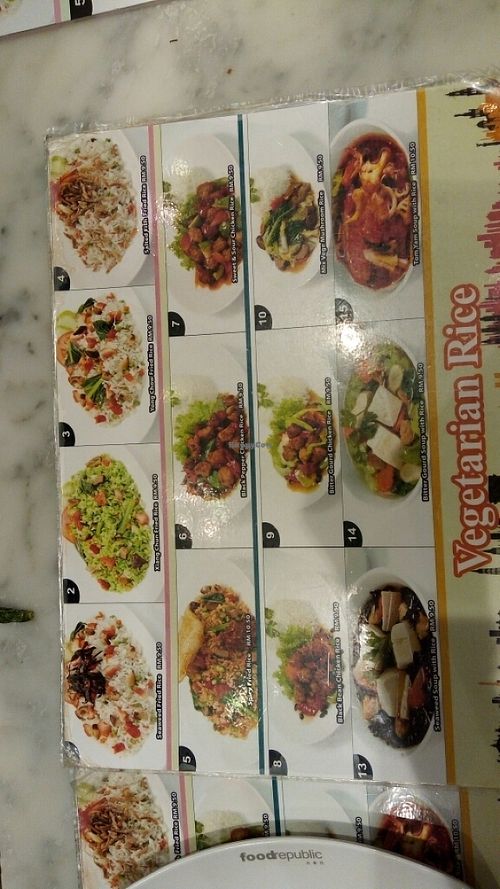 Menu B at Zhai Shen Yuan in Kuala Lumpur