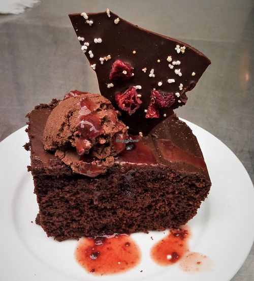 Tentación de Cacao. 77% organic Chocolate cake. at Yami in Lima