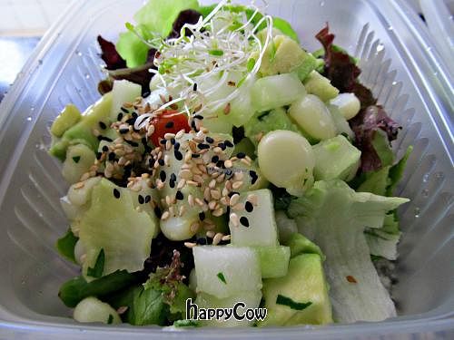 Fresh Yami salad (corn, avocado, zucchini,lettuce and honey mustard dressing) at Yami in Lima