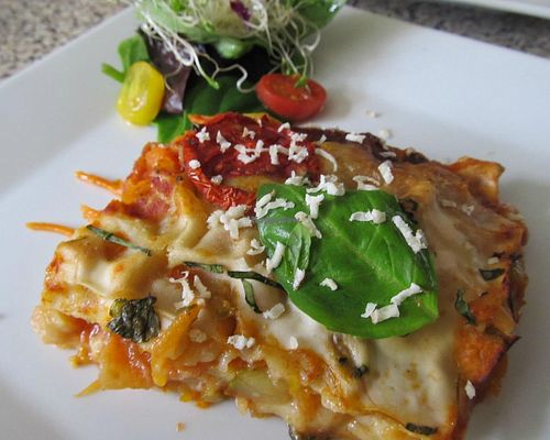 Lasagna vegan organic at Yami in Lima