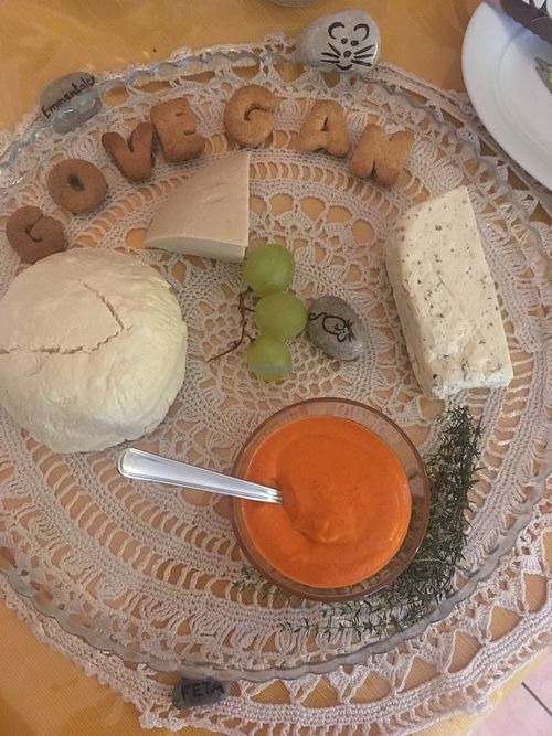 Vegan homemade cheese  at La Casota in Nago-torbole