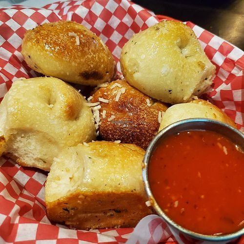 Vegan garlic knots at Slice of Vegas Pizza in Las Vegas