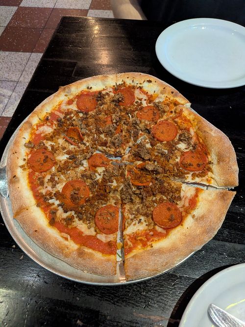 Not meat lovers at Slice of Vegas Pizza in Las Vegas