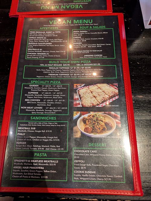 Menu Nov 2025 at Slice of Vegas Pizza in Las Vegas