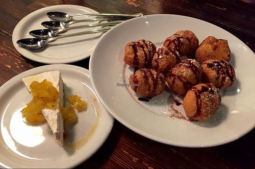 Vegan Cheese Cake & I call the other 'Z' Balls - Both Great! at Slice of Vegas Pizza in Las Vegas