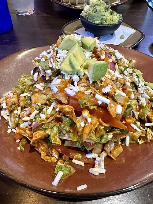 tostada salad  at Hussong's Cantina - Mandalay Bay Shoppes in Las Vegas