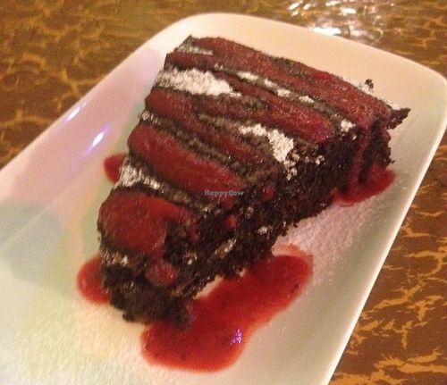 Brownie dessert at Samadeva in St Petersburg