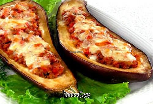 Eggplants in French at Samadeva in St Petersburg