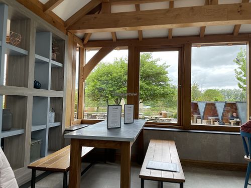 View of deck, outdoor seating, and landscape beyond   at The Farmhouse Kitchen in Abingdon