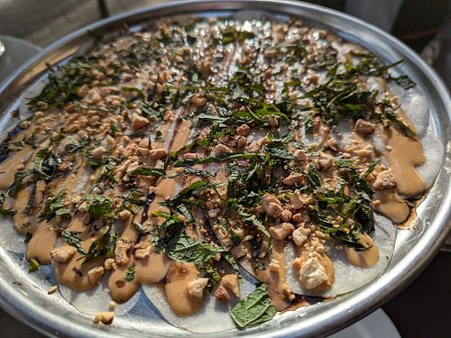 Kohlrabi carpaccio at Maslow in Paris